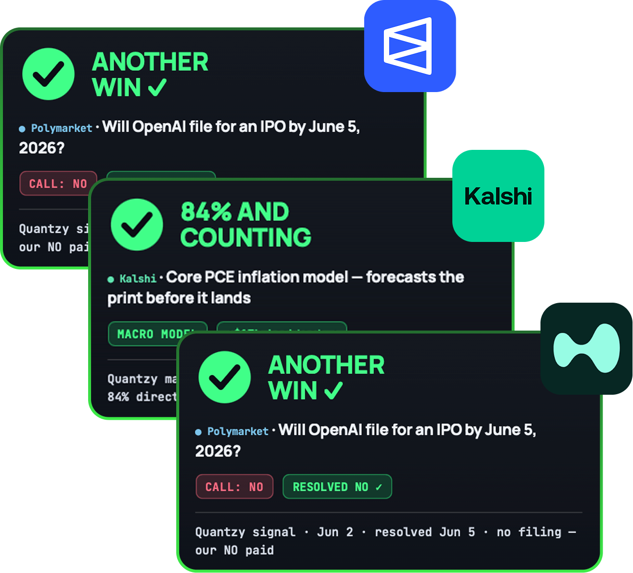 Supported exchanges